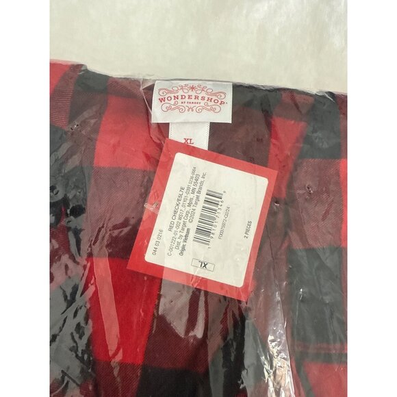 Wondershop XL Men's Buffalo Check Plaid Flannel Pajama Set - Picture 3 of 3